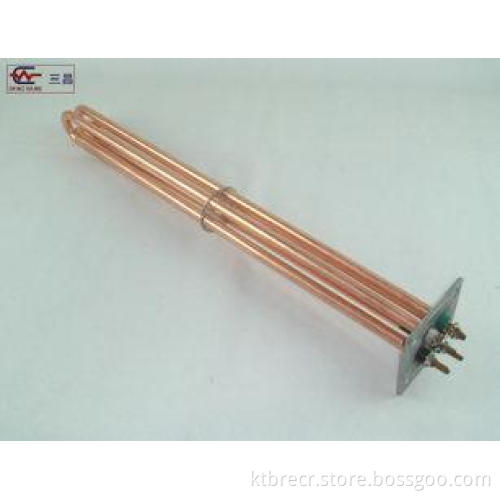 Industrial Electric Copper Heating Element For Gas , Plated